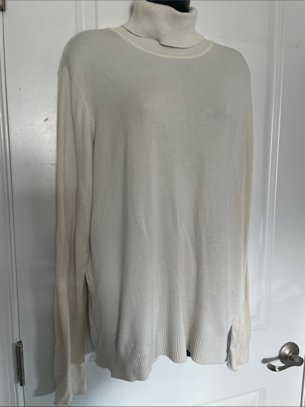 Cream Turtleneck Sweater by Andrew Marc